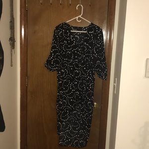 Polka “hearts” dress shirt (high/low)